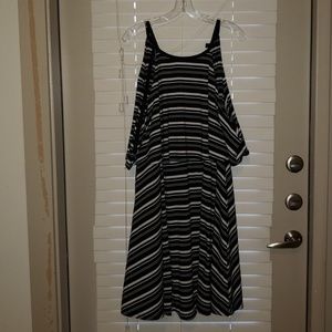 Torrid Black and White striped dress
